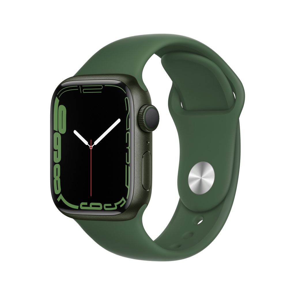 Apple Watch Series 7 GPS, Green Aluminium Case with Clover Sport Band